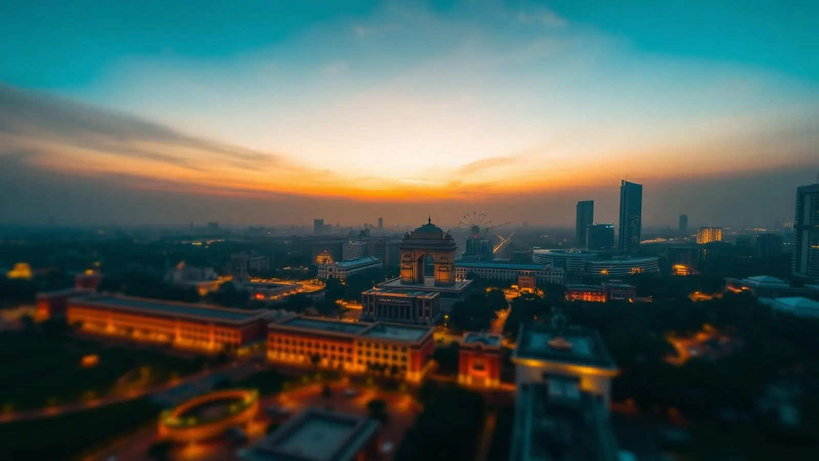Delhi skyline
