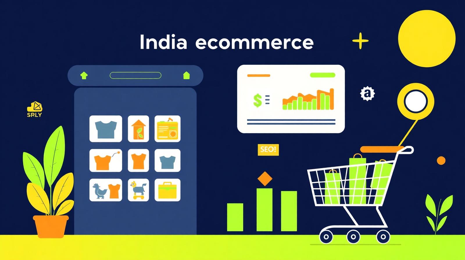 Ecommerce SEO strategy for India illustration